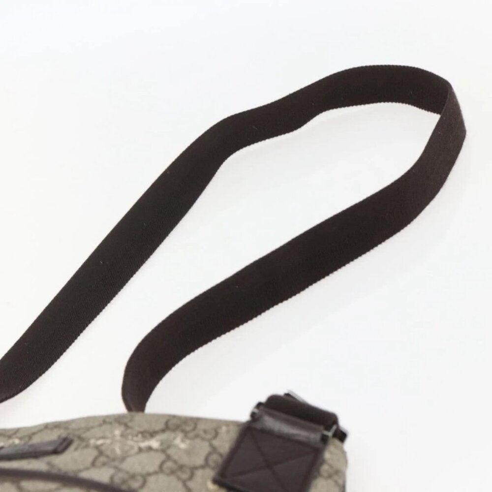 GUCCI GG Supreme Shoulder Bag PVC Beige Silver Auth 151520 - Picture 9 of 16